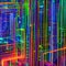 304 Neon Circuitry: A high-tech and vibrant background featuring neon circuitry patterns in electric and saturated colors that c