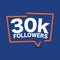 30k Followers Template for Celebrating in Online Social Media Networks