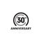 30th year anniversary emblem logo design vector template