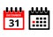 31 December calendar icon