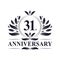 31st Anniversary celebration, luxurious 31 years Anniversary logo design