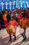 31st January 2023, Tehri Garhwal, Uttarakhand, India. Dhol Damo , traditional Uttarakhandi Drum instrument. Traditional Dance and