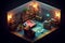 32 bit isometric 3D Gaming Room