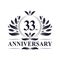 33rd Anniversary celebration, luxurious 33 years Anniversary logo design.