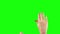 34 manage touchscreen gestures pack made by women hands palm and fingers on green screen background