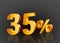 35% off 3d gold, Special Offer 35% off, Sales Up to 35 Percent, big deals, perfect for flyers, banners, advertisements, stickers,