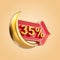 35 percent Ramadan and Eid discount offer sale label badge icon