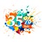 35 percents sale. Splash paint