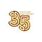 35 Years Excellent Anniversary Vector Template Design illustration