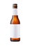 355ml brown beer bottle with drops isolated without shadow on a white background mockup