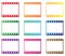 35mm colourful film strip pieces with clipping paths, vector illustration