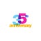 35th Years Anniversary Celebration Icon Vector Logo Design Template.