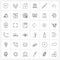 36 Editable Vector Line Icons and Modern Symbols of clouds, storage, game, cloud, brush