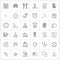 36 Universal Icons Pixel Perfect Symbols of document, game, shelf, sports, castle