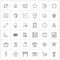 36 Universal Icons Pixel Perfect Symbols of market, shopping, ticket, star shape, star