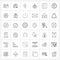 36 Universal Line Icon Pixel Perfect Symbols of air force, weapon, symbols, military, smiley