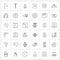 36 Universal Line Icon Pixel Perfect Symbols of pyramid, day, Halloween, calendar, calendar