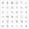 36 Universal Line Icons for Web and Mobile diagram, magnifying glass, sports, search, direction