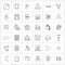 36 Universal Line Icons for Web and Mobile share, distribute, lotus, business, game