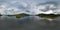 A 360 degree aerial view of Bassenthwaite Lake in the Lake District, Cumbria