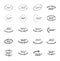 360 degree circular rotation. Set Vector icons and web button. COLLECTION OF ICONS