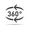 360 degree circular rotation. Vector arrows. Refresh and reload icon