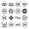 360 Degree Icons Set. Vector