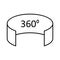 360 degree  Line Style vector icon which can easily modify or edit
