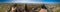 360 degree panorama (diorama) view city and towers in San Marino Republic