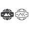 360 Degree Panorama Image line icon, outline and solid vector si