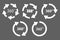 360 degree rotation icons