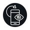 360 degree smartphone optical rotation block and line style icon design