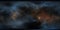360 degree space background with stars panorama, equirectangular projection, environment map. HDRI spherical panorama. Night
