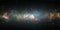 360 degree space galaxy panorama, equirectangular projection, environment map. HDRI spherical panorama.