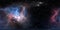 360 degree space spider web nebula panorama, equirectangular projection, environment map. HDRI spherical panorama. Night starry