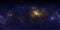 360 degree stellar system and gas nebula. Panorama, environment 360 HDRI map. Equirectangular projection, spherical panorama.