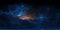 360 degree stellar system and nebula. Panorama, environment 360Â° HDRI map. Equirectangular projection