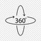 360 Degree Vector icon