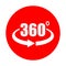 360 degree vector icon