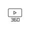360 degree video content outline icon