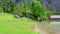 360 degree view of an alpine lake Obersee in German Alps