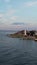 360 degree view of a sunset over the bay from Fire Island New York