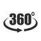 360 degree view vector icon