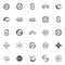 360 degree view vector icons set