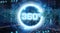 360 degree virtual reality neon interface 3D rendering