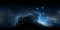 360 degree virtual reality space nebula, equirectangular projection, panoramic environment map. HDRI spherical panorama