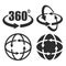 360 degree virtual tour vector icon