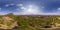 360 degrees aerial panorama of the Dzhendem tepe also known as Y