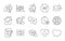360 degrees, Dots message and Freezing timer icons set. Vector
