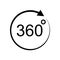 360 degrees icon - stock vector